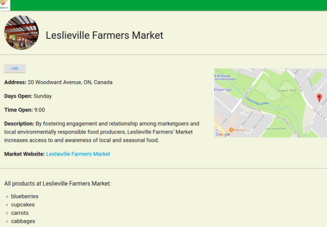 Farmer's Markets App